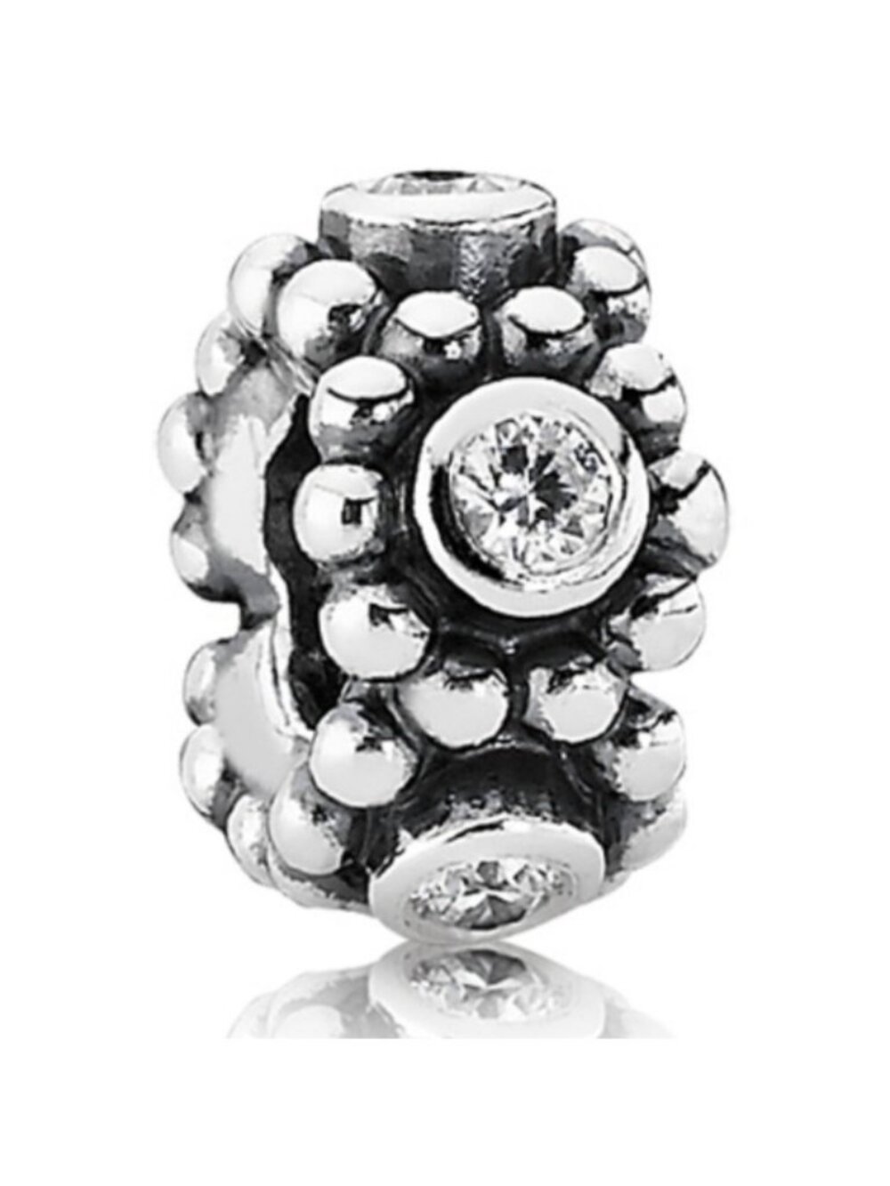 Pandora Retired Sterling Silver Her Majesty Spacer Charm - 791122cz